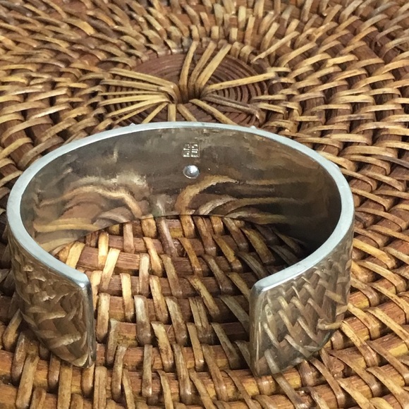 Givenchy Silver & White Jeweled Cuff Bracelet - Picture 2 of 7